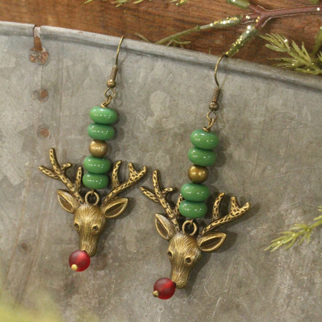 Reindeer Games Dangle Earrings