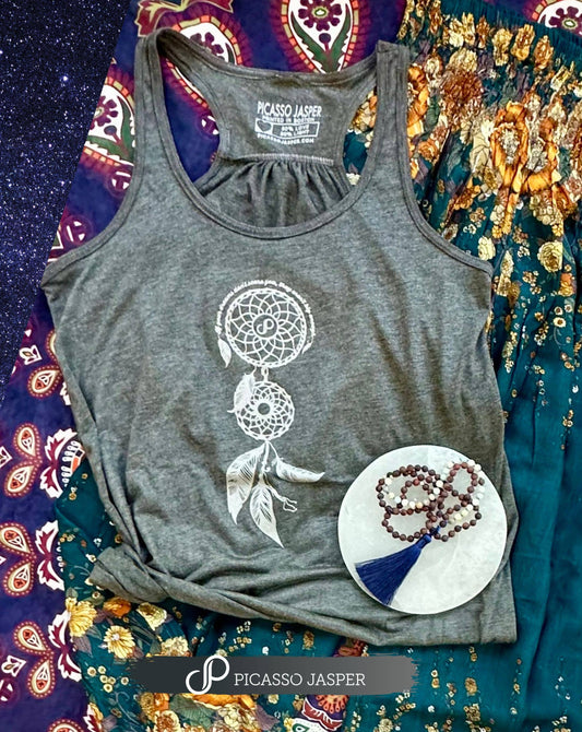 Dream Catcher, Gray Flowy Tank