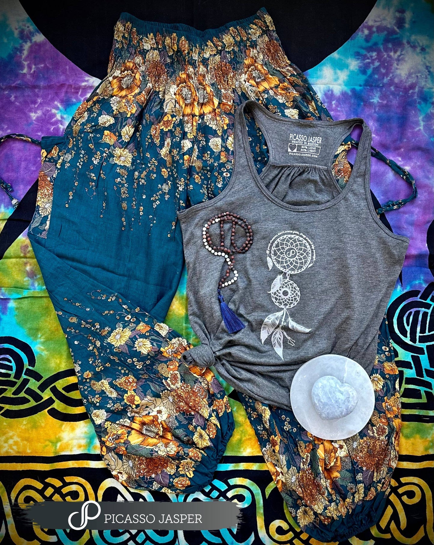 Dream Catcher, Gray Flowy Tank