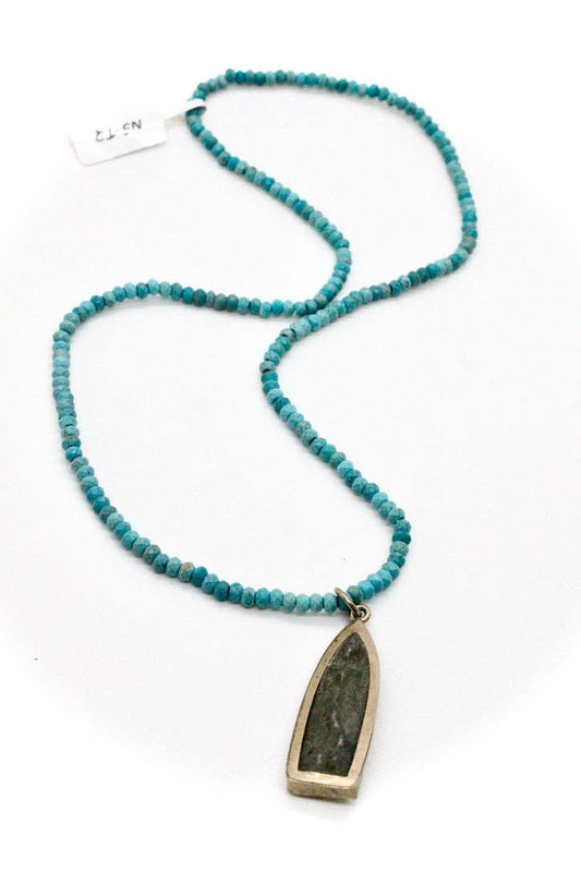 Buddha Necklace with Turquoise Beads