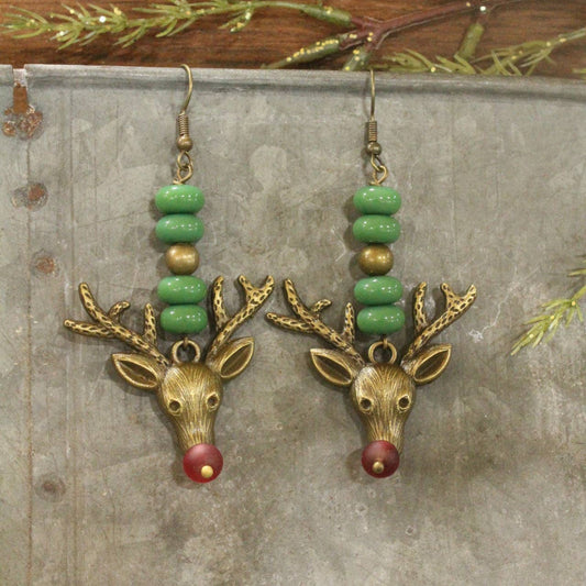 Reindeer Games Dangle Earrings