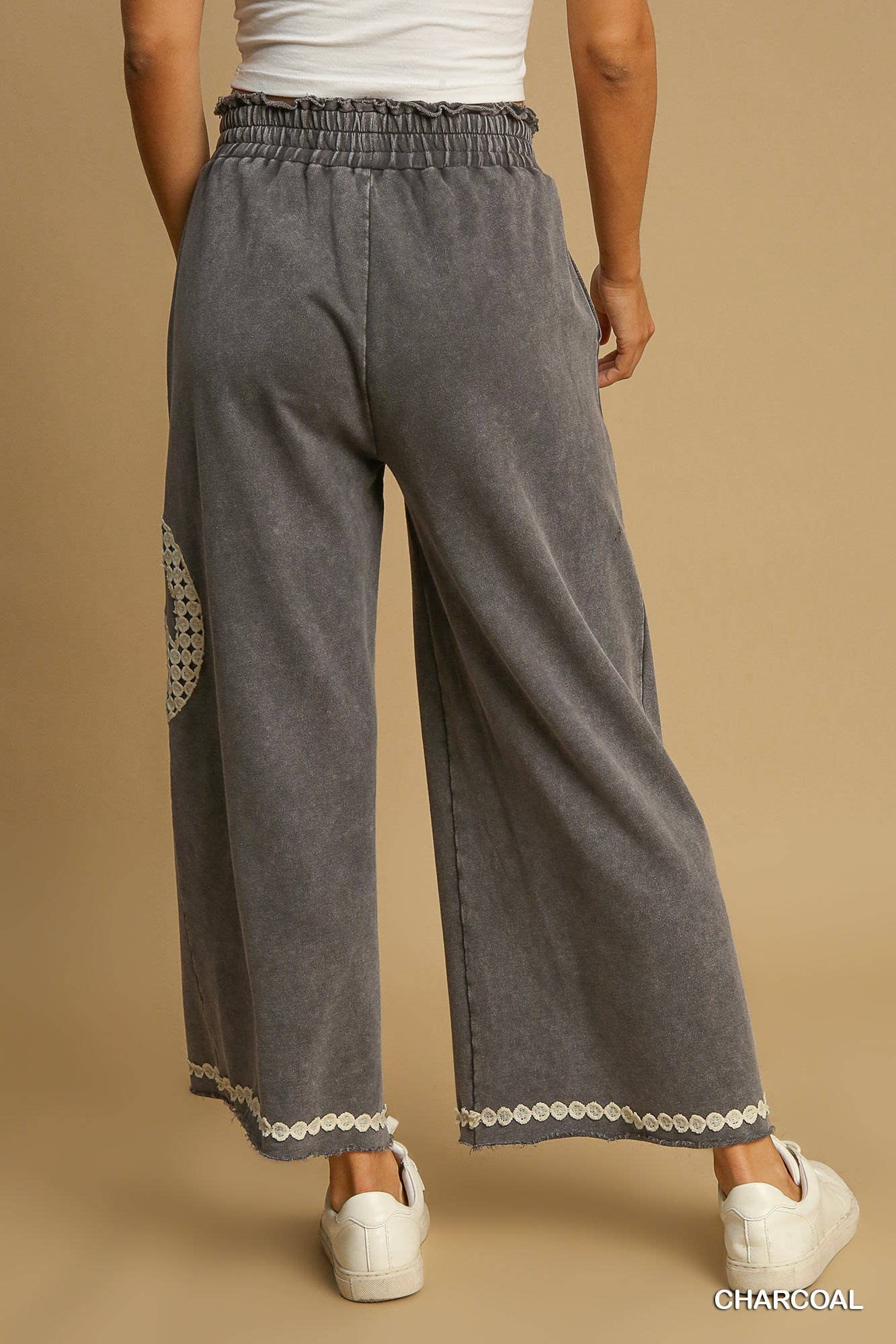 Peace Pants- Mineral Wash Waistband Pants