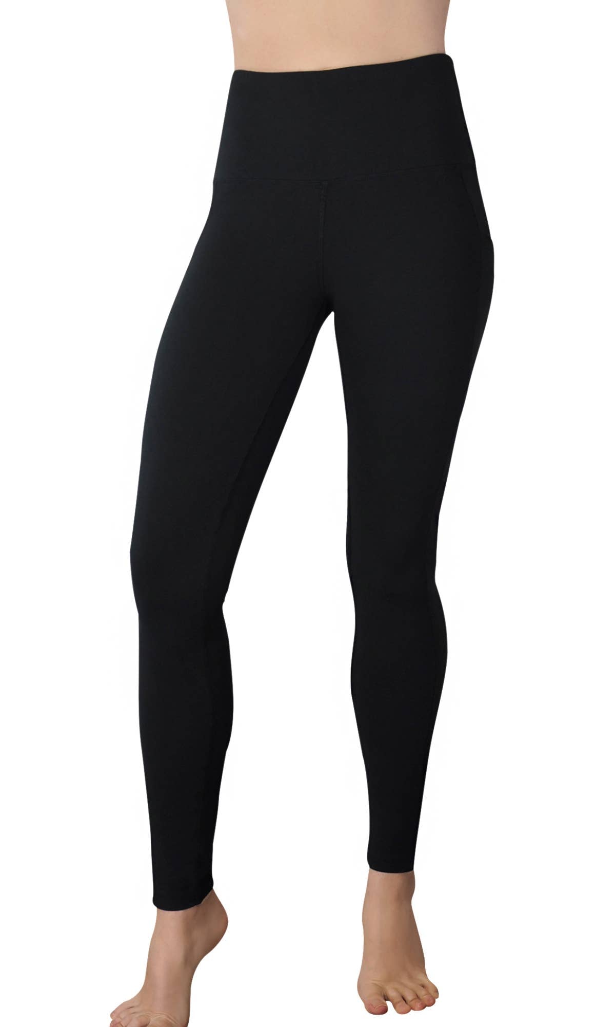 "Black Onyx" -  Solid Pocket Yoga Leggings for Women