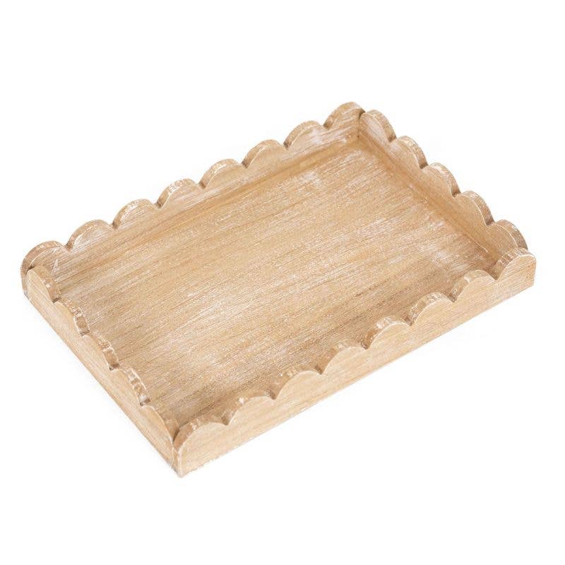 Wood scallop tray